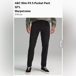 Lululemon ABC Slim-Fit 5 Pocket Pant 32” (W36 / L32)